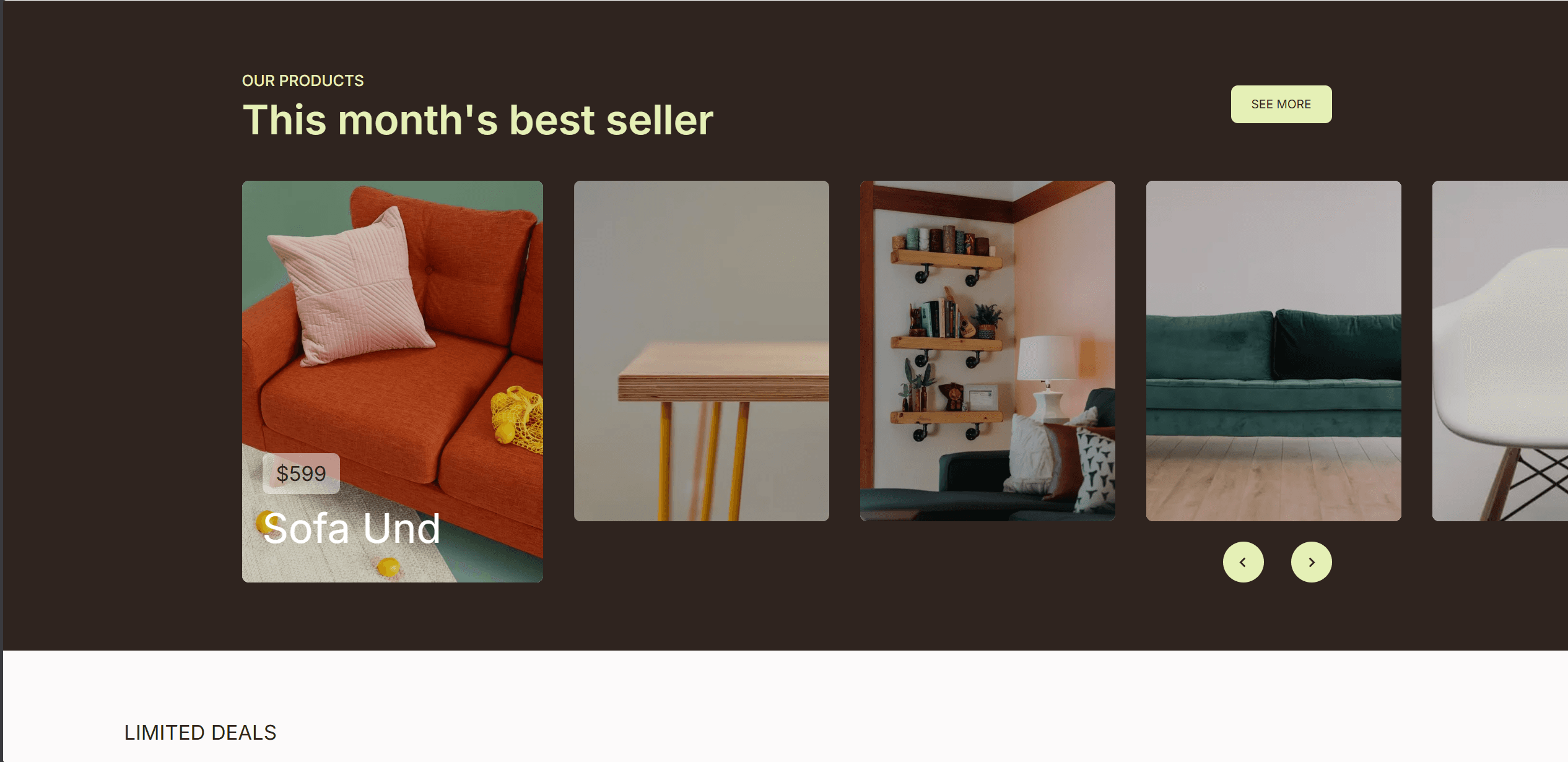 Dekoor product detail screen