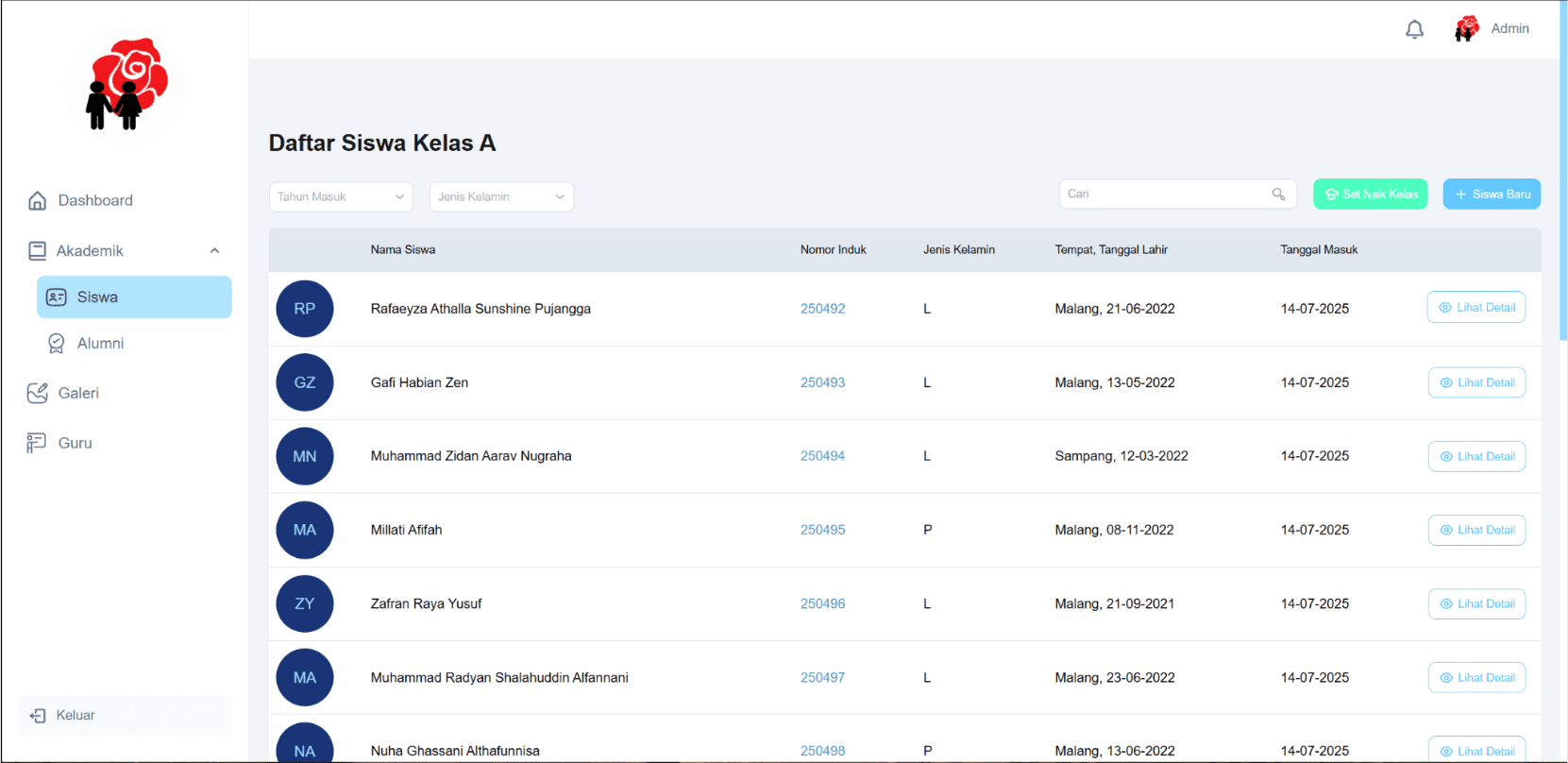 PAUD Connect teacher account screen